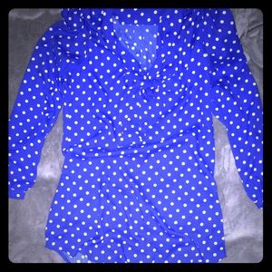 Royal Blue Polka Dot Dress